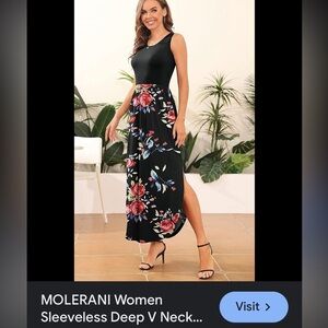 NWT* Women Tank Top Plain Long Maxi floral Casual Dress